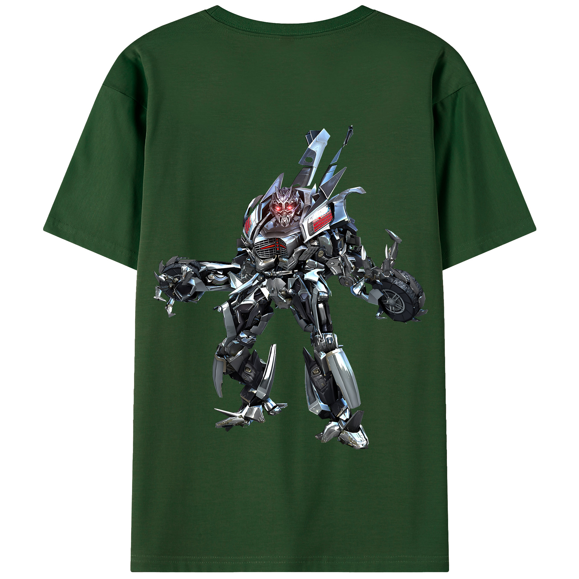 （画像用） Transformers トランスフォーマー 綿100％半袖Tシャツ（背面プリント）